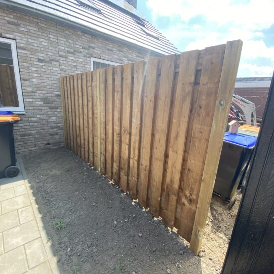 Schutting/ tuinscherm 180x180cm, hydrothermisch gemodificeerd