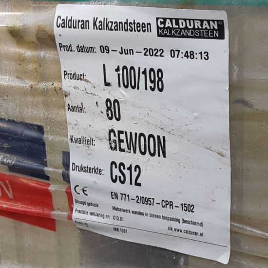 Kalkzandsteen lijmblokken L100\198